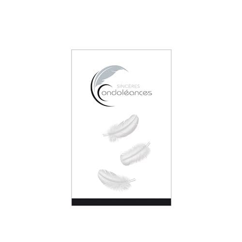 Carte De Voeux - Condoléances - Sincères Condoléances - Plumes