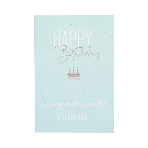 Carte Anniversaire - Happy Birthday Une bougie de plus à souffler...