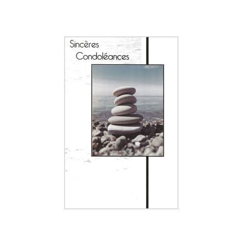 Carte De Voeux - Condoléances - Sincères Condoléances - Mer et Galets I