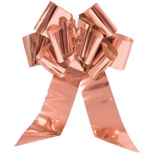 Noeud à tirer géant automatique rose gold métallique de 58cm (x1) REF/NT1550 pour cadeau