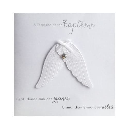 Carte De Voeux Glamour - Baptême - Racines Et Ailes
